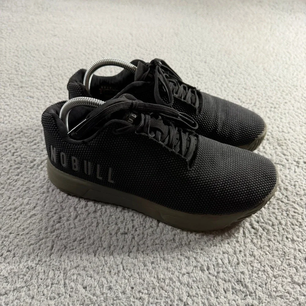 NOBULL Black SuperFabric Training Shoes Mens 8.5 Womens 10 Low Top Sneakers